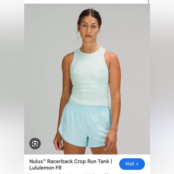 NWT lululemon velvet dust nulux racerback cropped run tank Size 4 - Picture 8 of 8